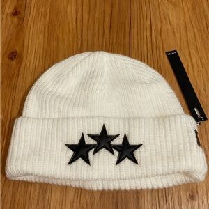 AMIRI White Beanie with Black Stars